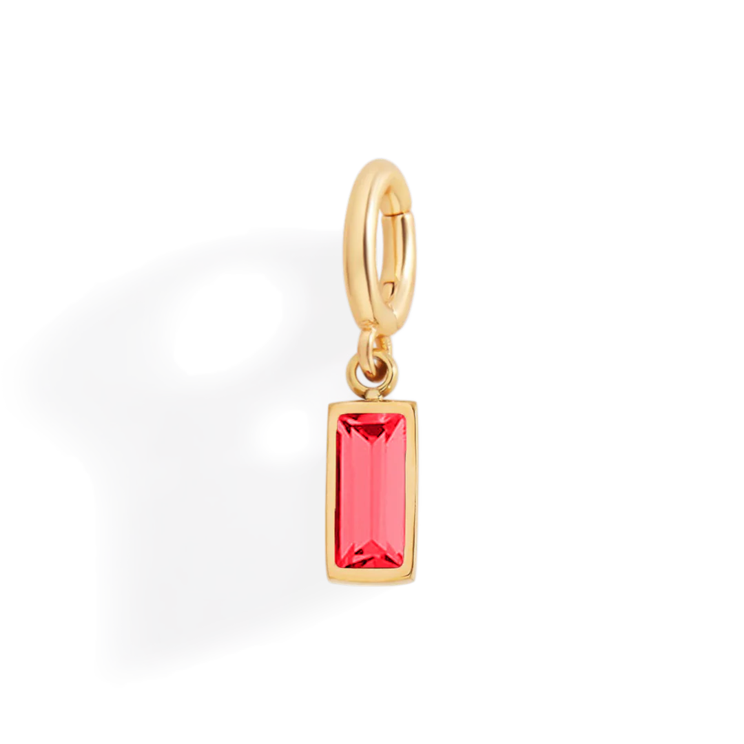 Dainty Baguette Birthstone Charm - Image 73