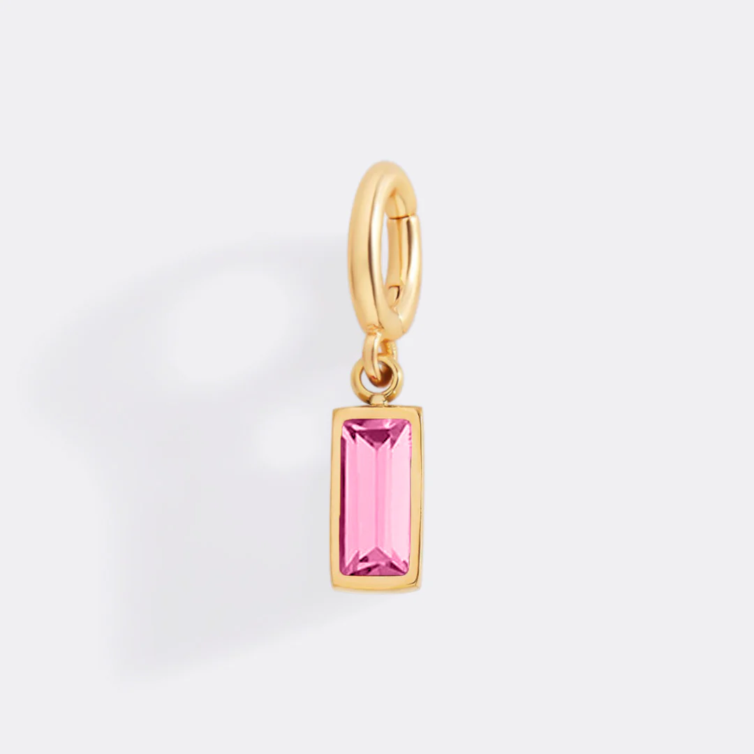 Dainty Baguette Birthstone Charm - Image 80