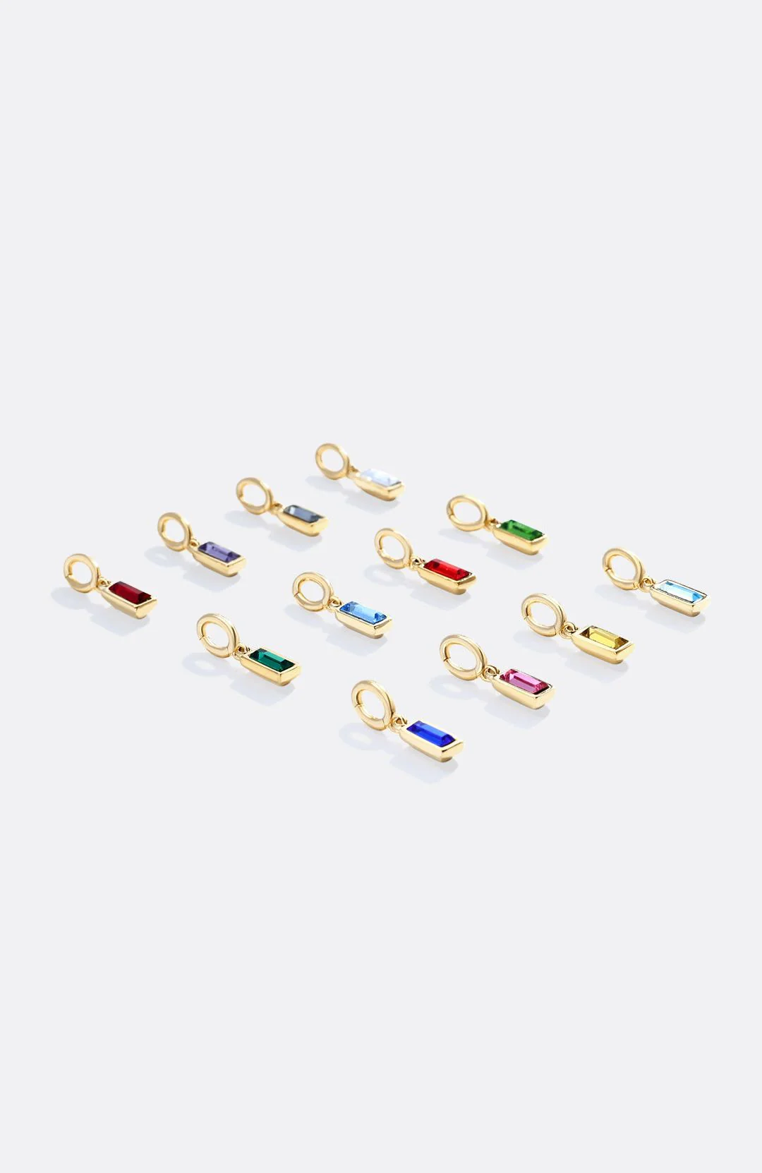 Dainty Baguette Birthstone Charm - Image 82