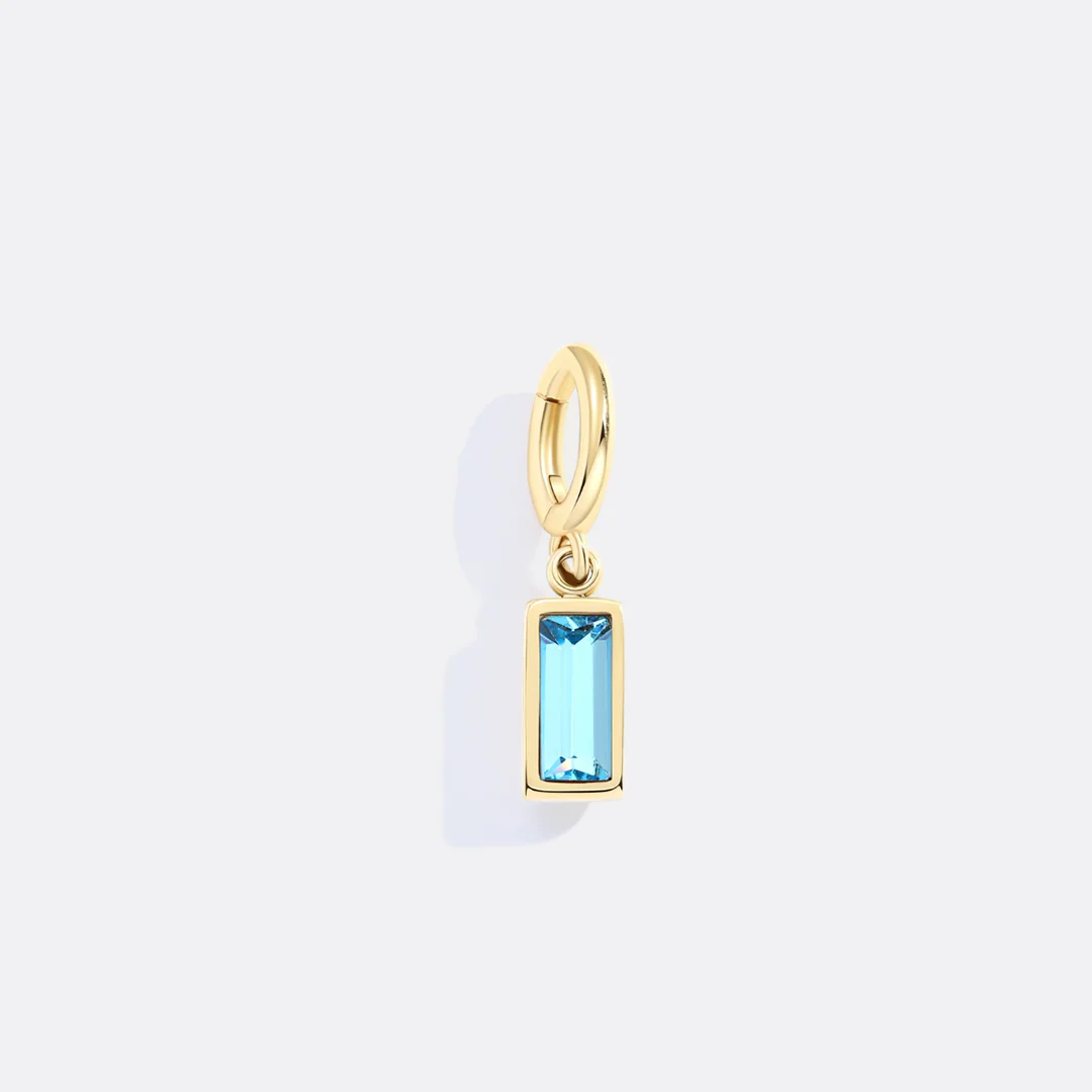 Dainty Baguette Birthstone Charm - Image 9