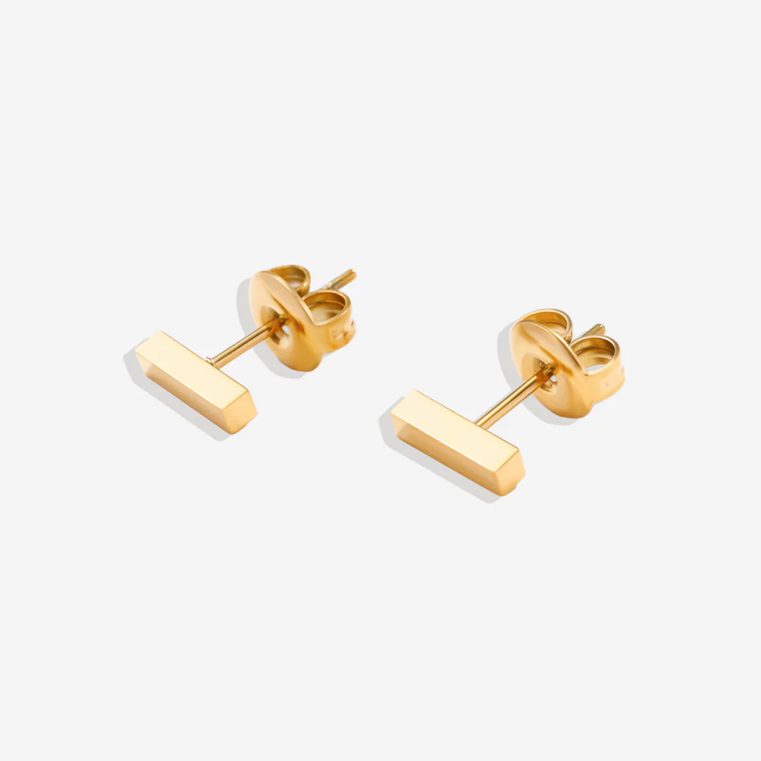 Dainty Bar Stud Earrings - Image 2