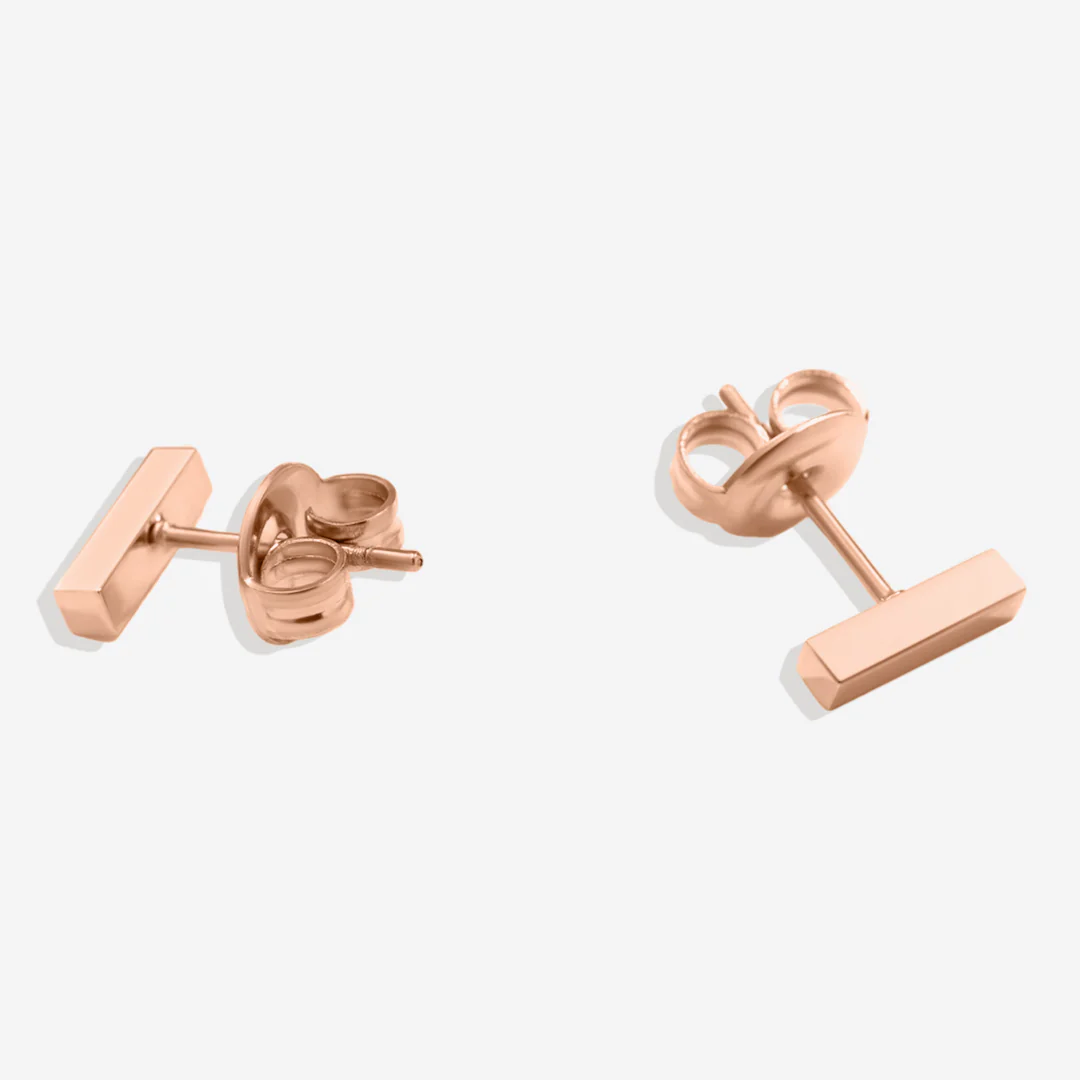 Dainty Bar Stud Earrings - Image 6