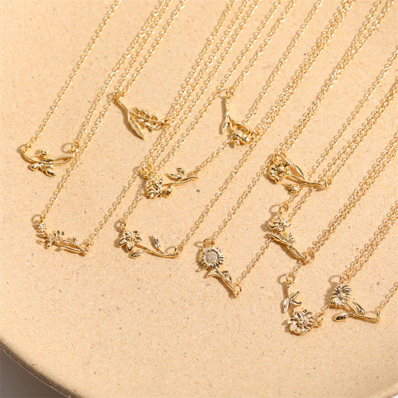 Dainty Birth Flower Necklace - Image 5