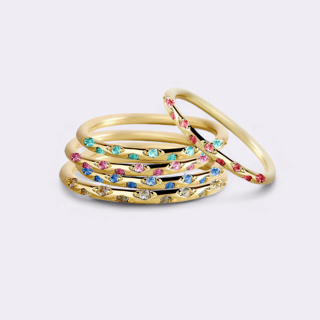 Dainty Constellation Birthstone Ring - Image 60