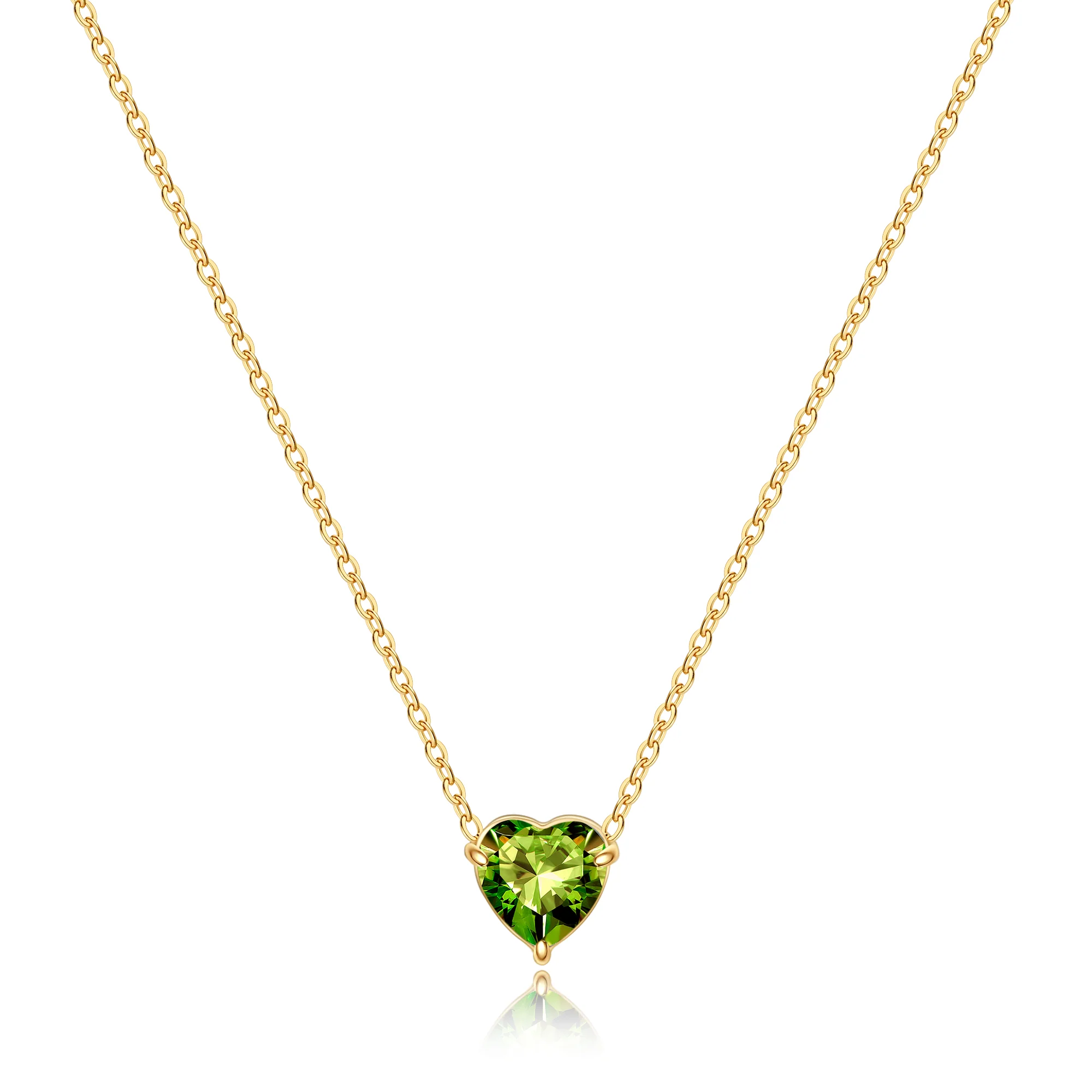 Dainty Birthstone Heart Necklace - Image 18