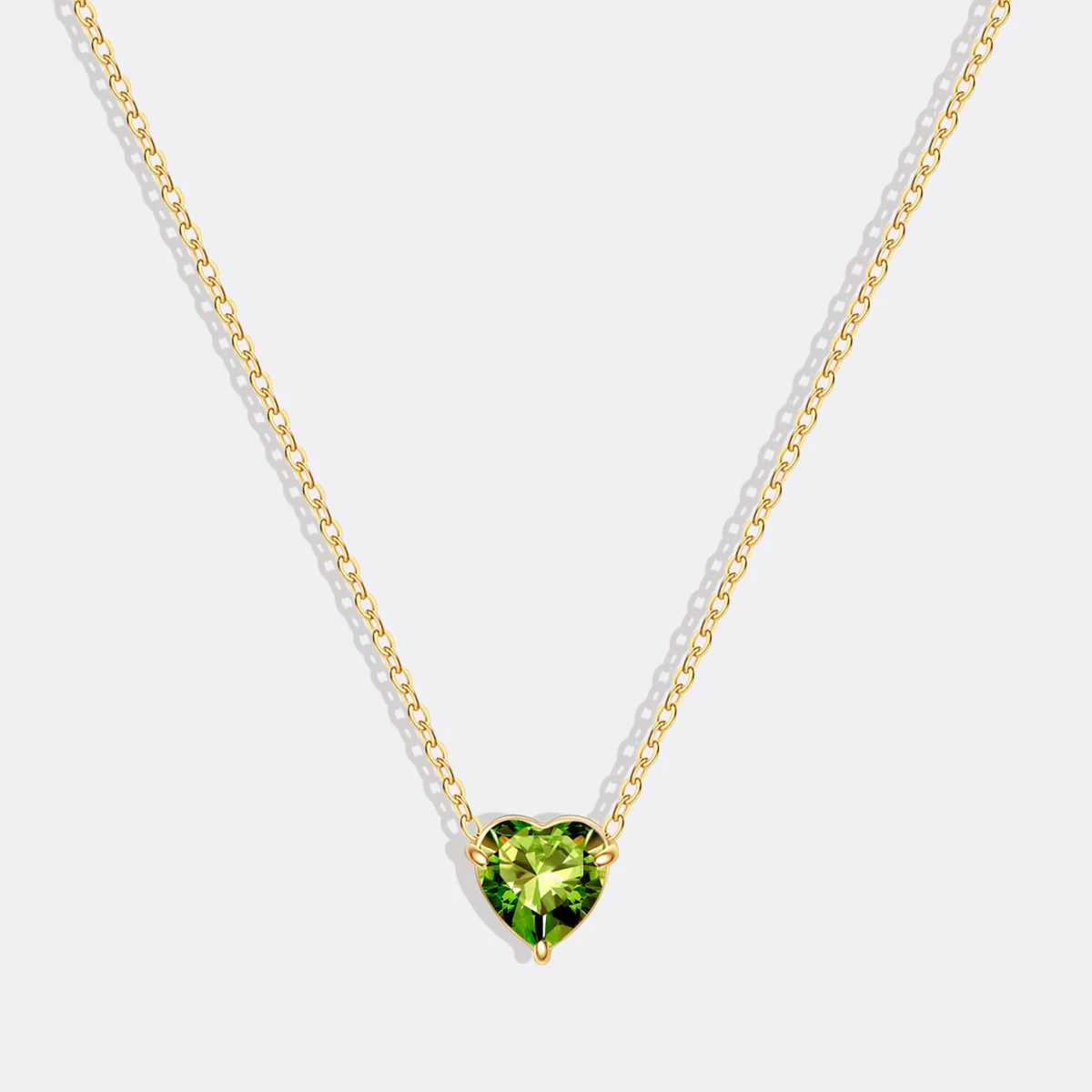 Dainty Birthstone Heart Necklace - Image 30