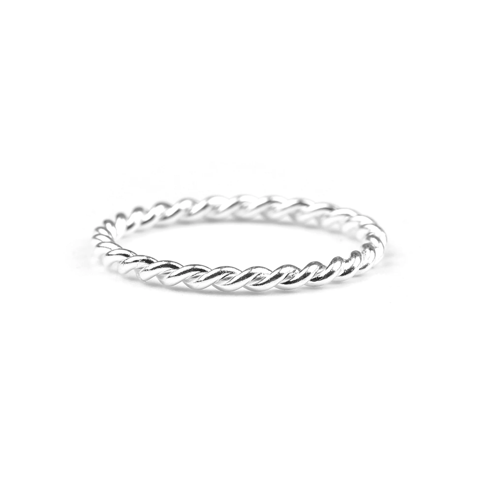 Dainty Braided Stacking Ring - Image 7
