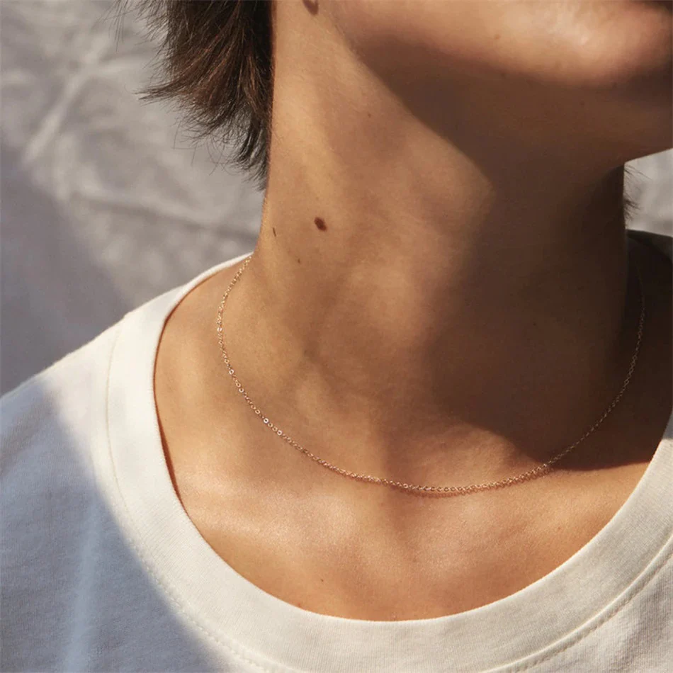 Dainty Cable Chain Necklace - Image 11
