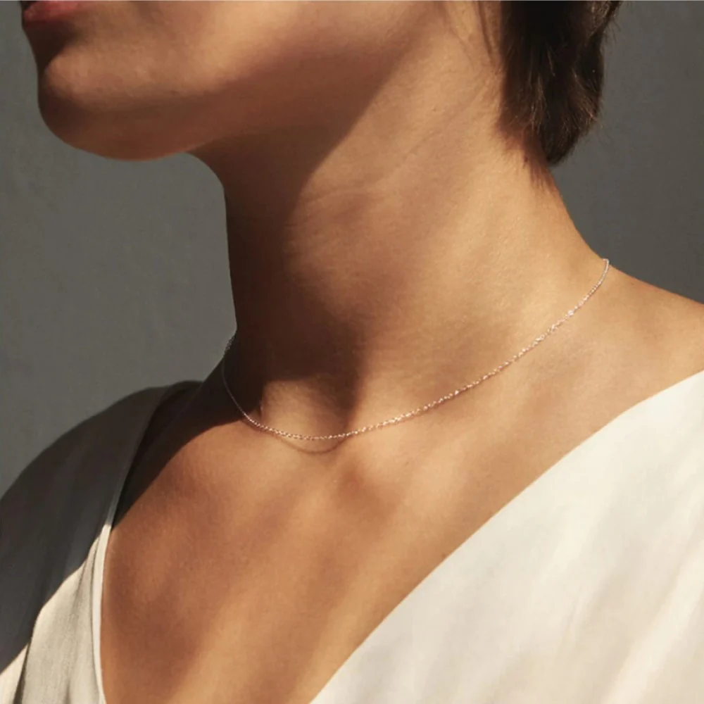 Dainty Cable Chain Necklace - Image 5