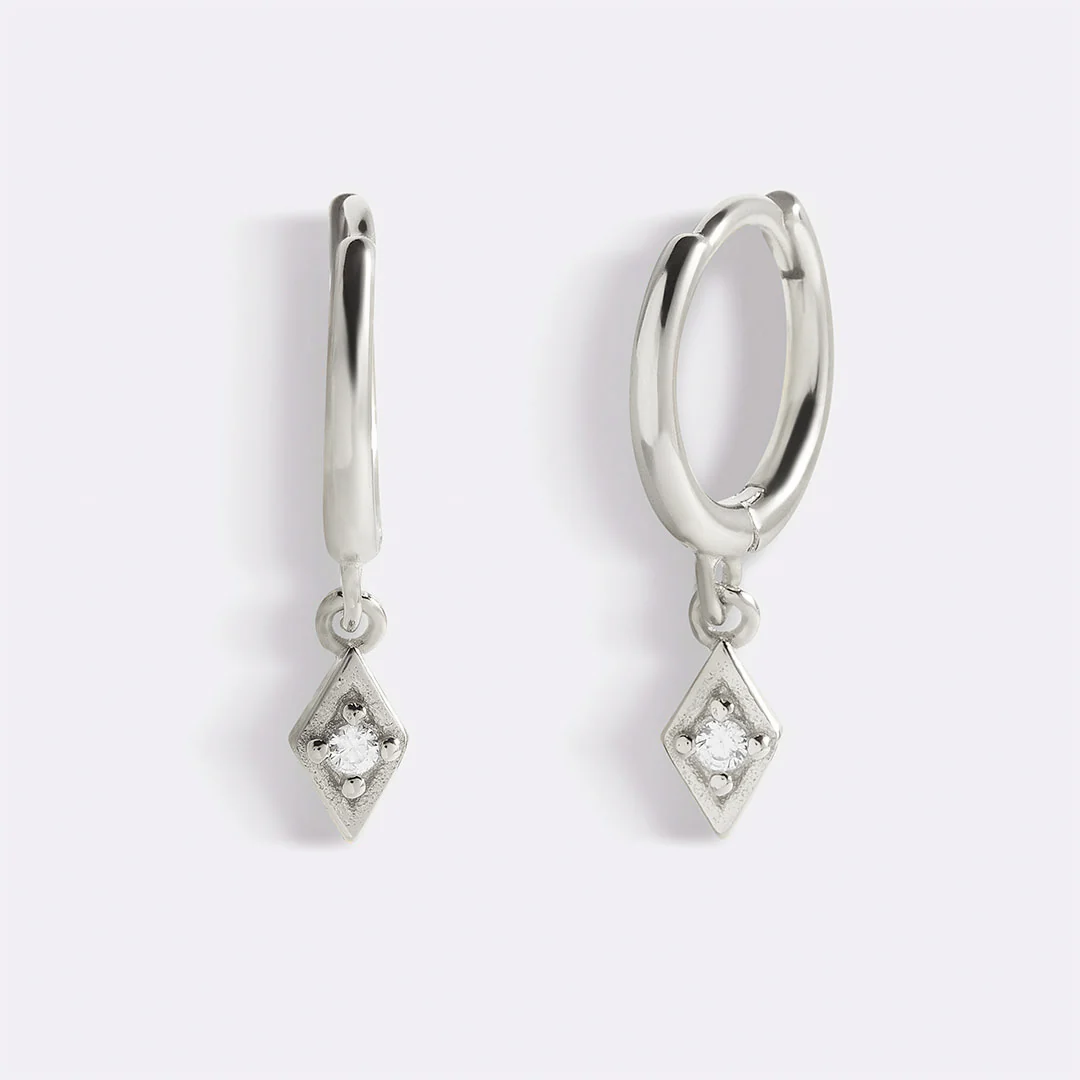 Dainty Diamond Charm Earrings - Image 18