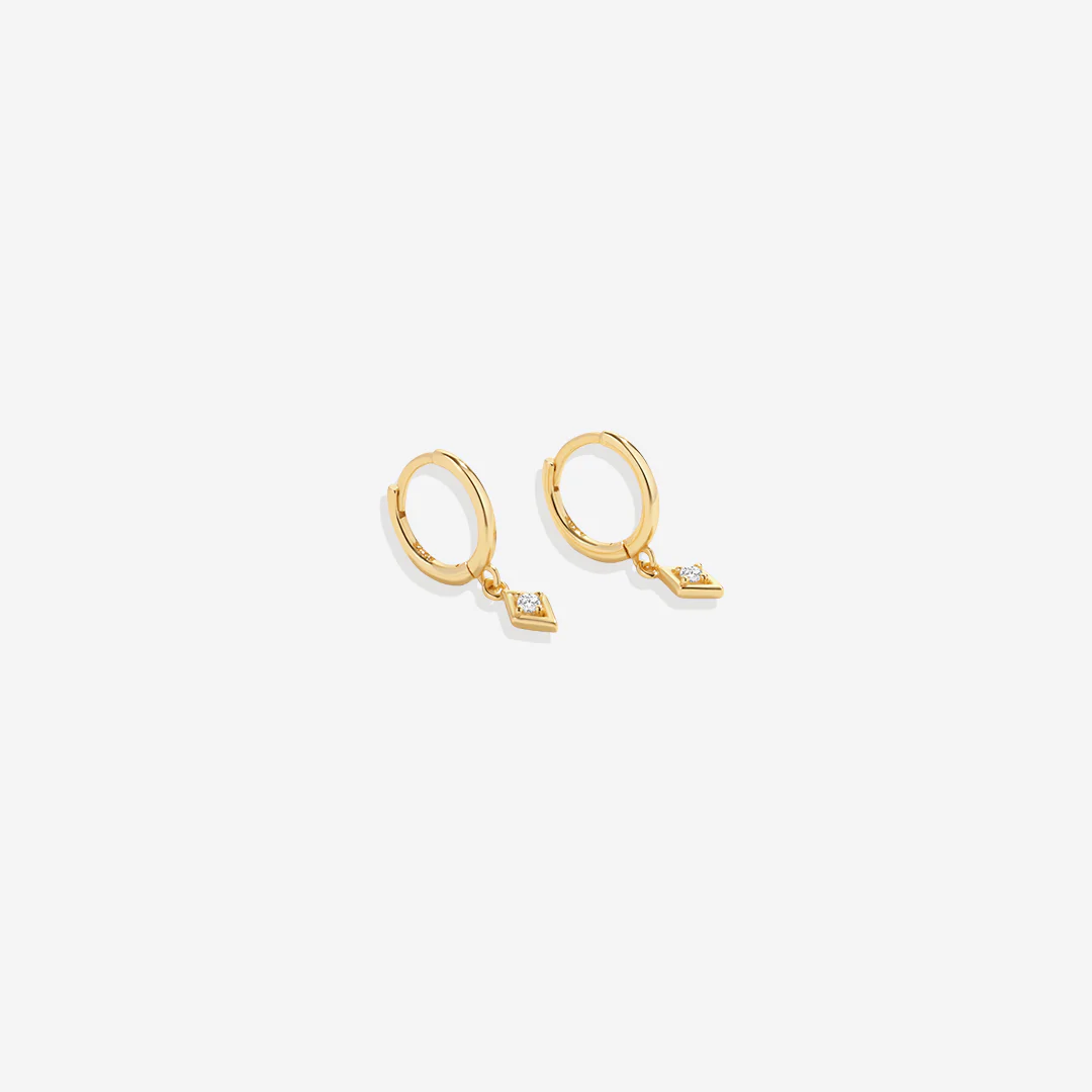 Dainty Diamond Charm Earrings - Image 5