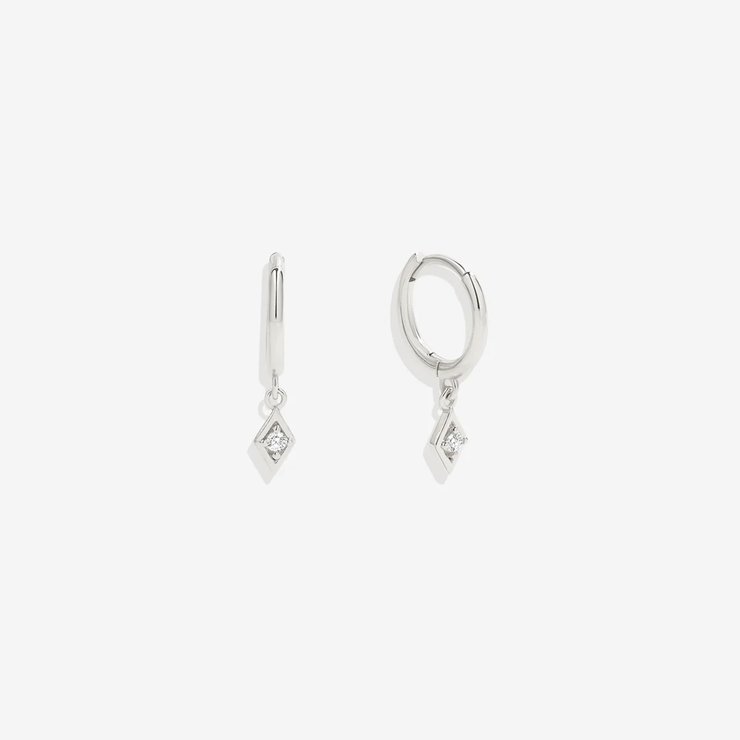 Dainty Diamond Charm Earrings - Image 6