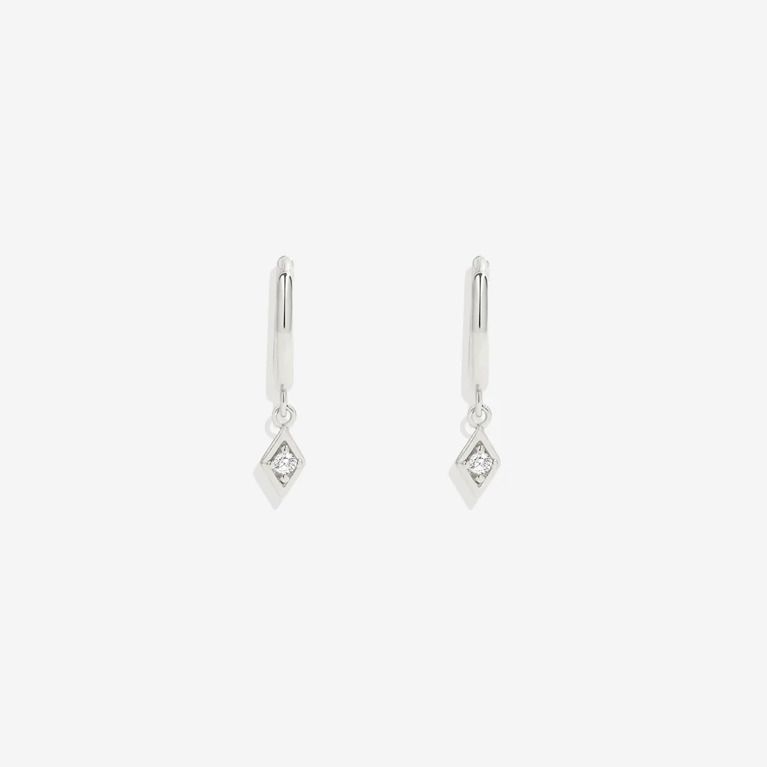 Dainty Diamond Charm Earrings - Image 7
