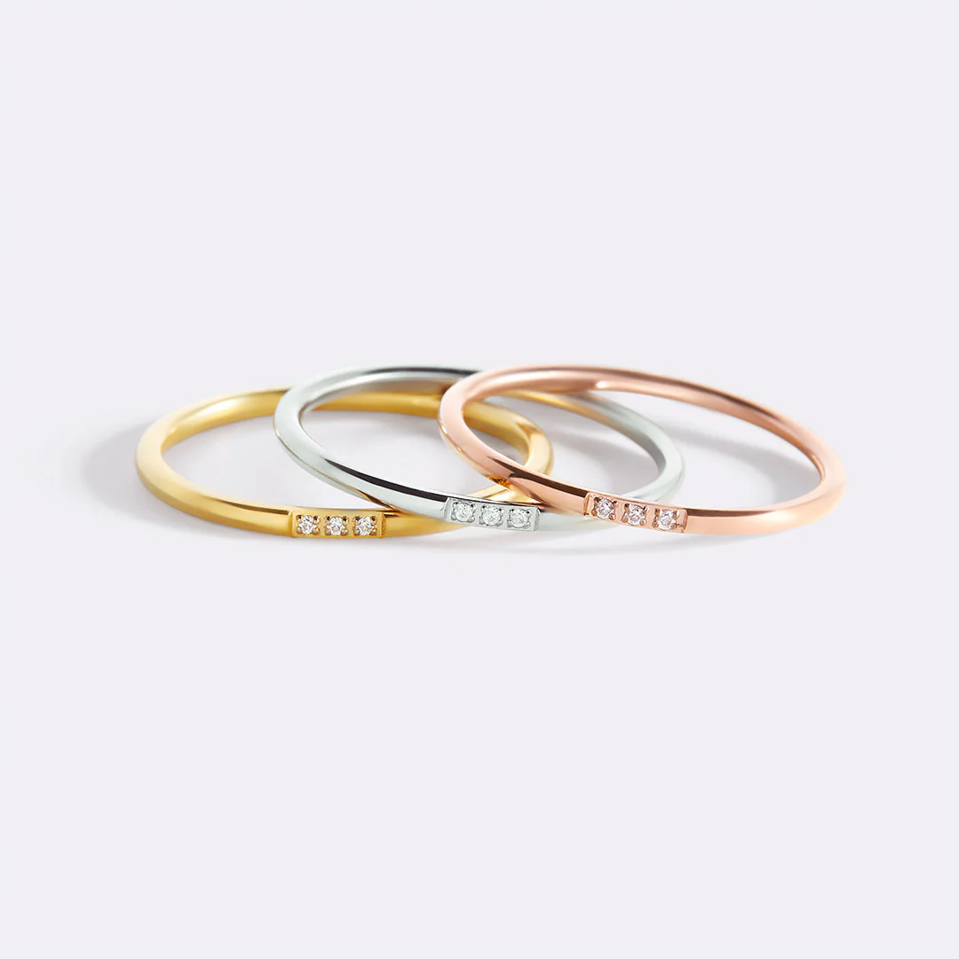 Dainty Diamonds Stacking Ring - Image 27