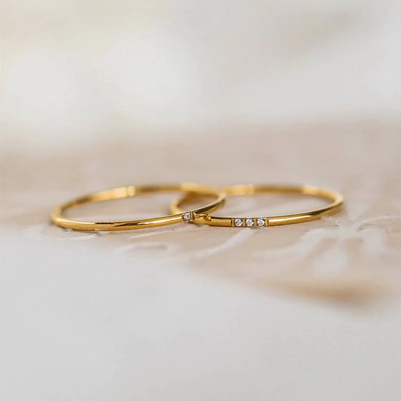 Dainty Diamonds Stacking Ring - Image 5