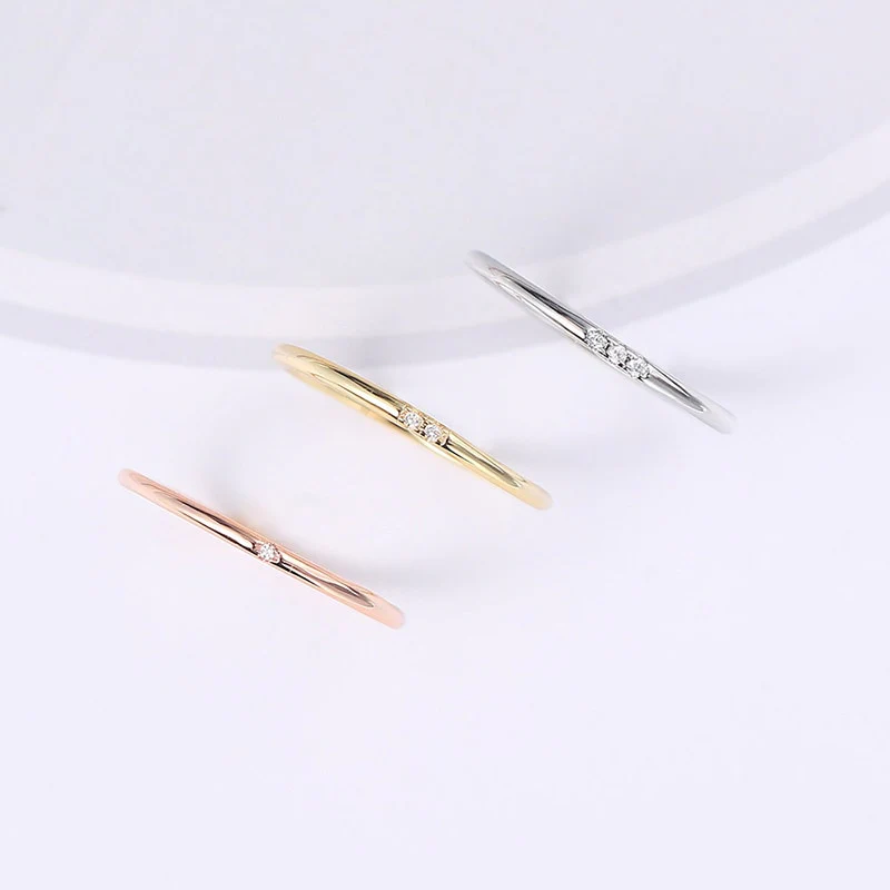 Dainty Diamonds Stacking Ring - Image 6