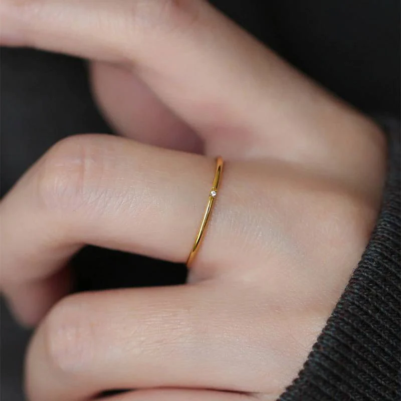 Dainty Diamonds Stacking Ring - Image 7