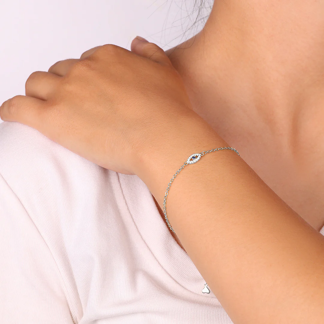 Dainty Evil Eye Charm Bracelet - Image 14
