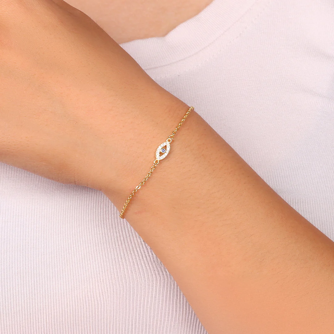 Dainty Evil Eye Charm Bracelet - Image 15