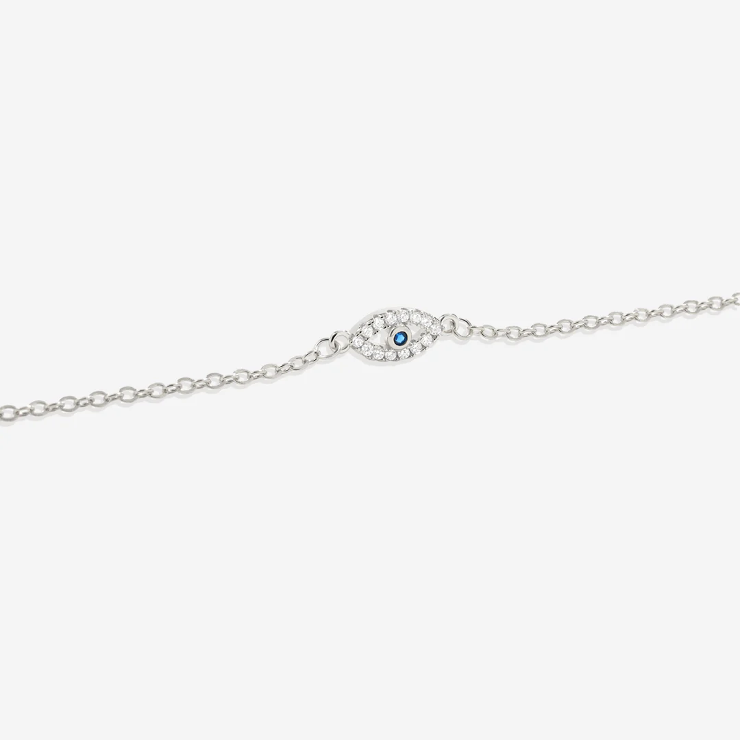 Dainty Evil Eye Charm Bracelet - Image 9