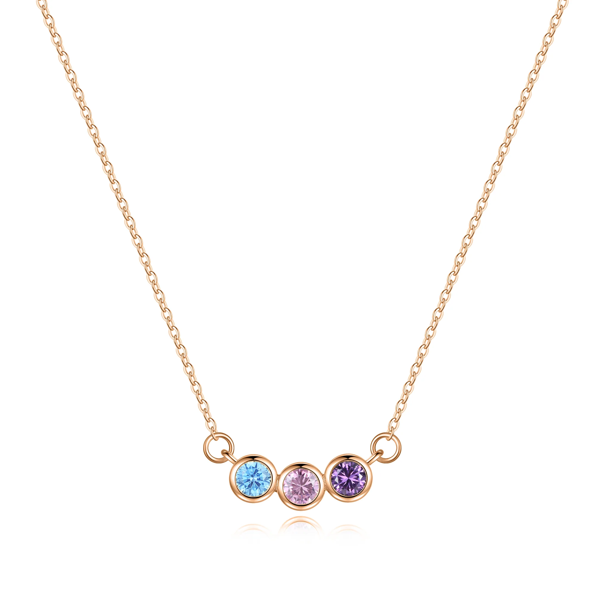 Dainty Family Birthstones Necklace - Image 21