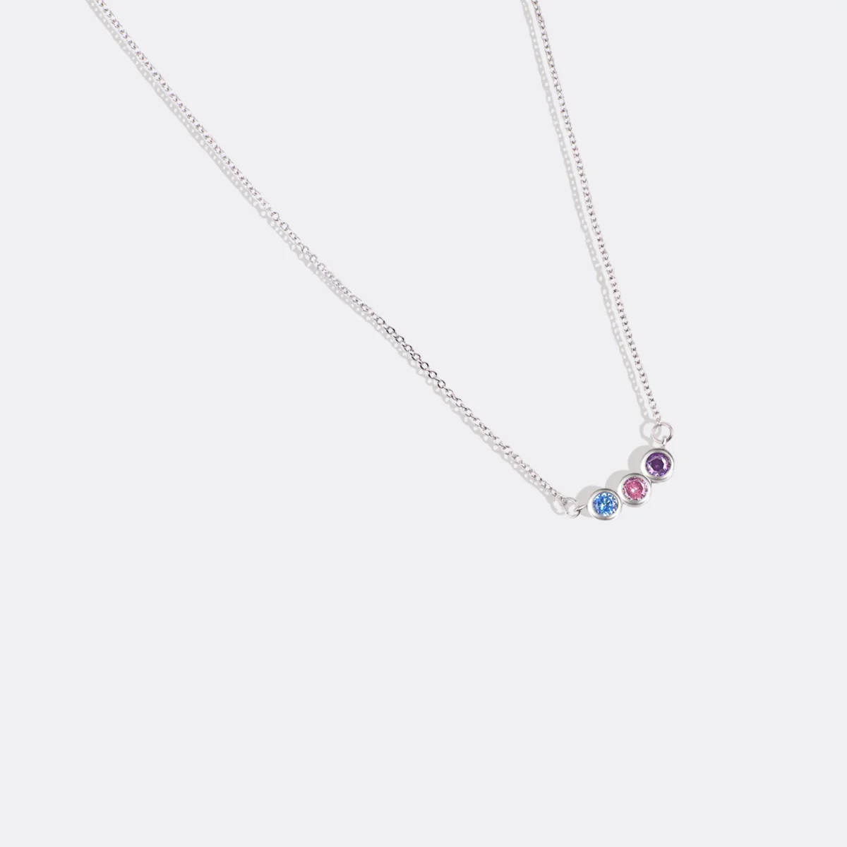 Dainty Family Birthstones Necklace - Image 49