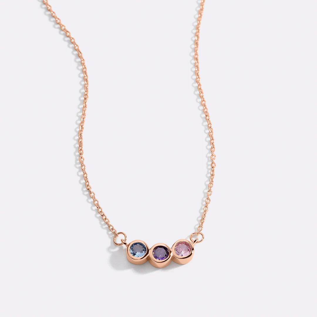 Dainty Family Birthstones Necklace - Image 51