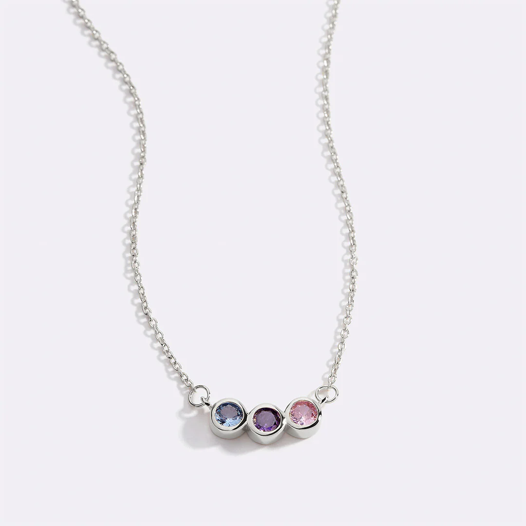 Dainty Family Birthstones Necklace - Image 52