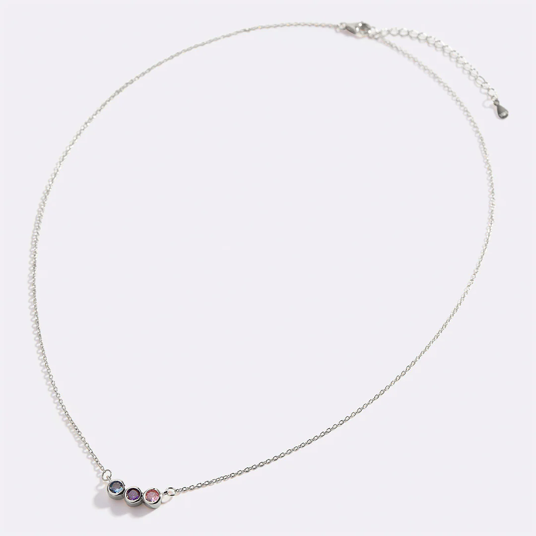 Dainty Family Birthstones Necklace - Image 54