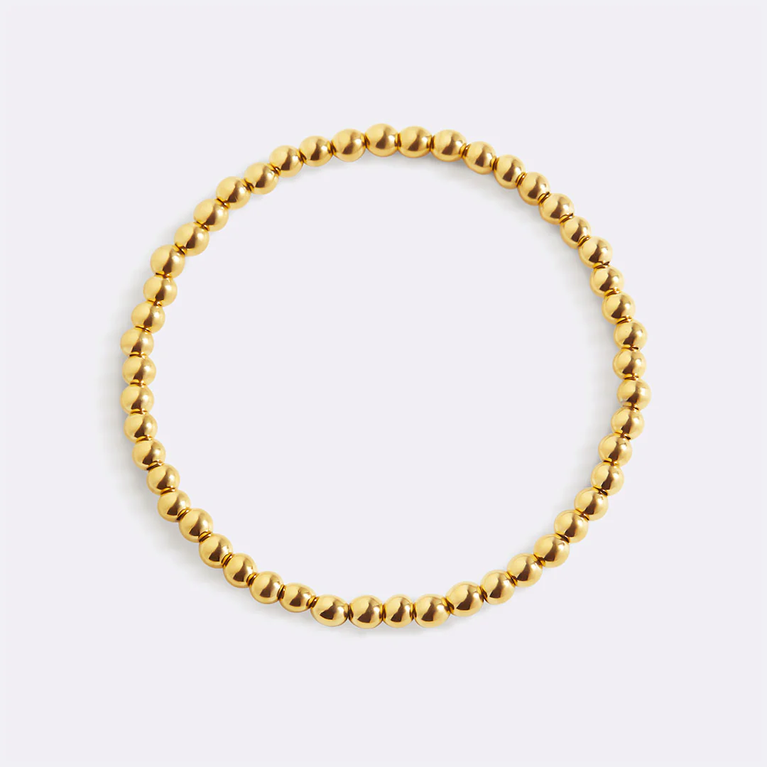 Dainty Gold Beaded Bracelet - Image 7