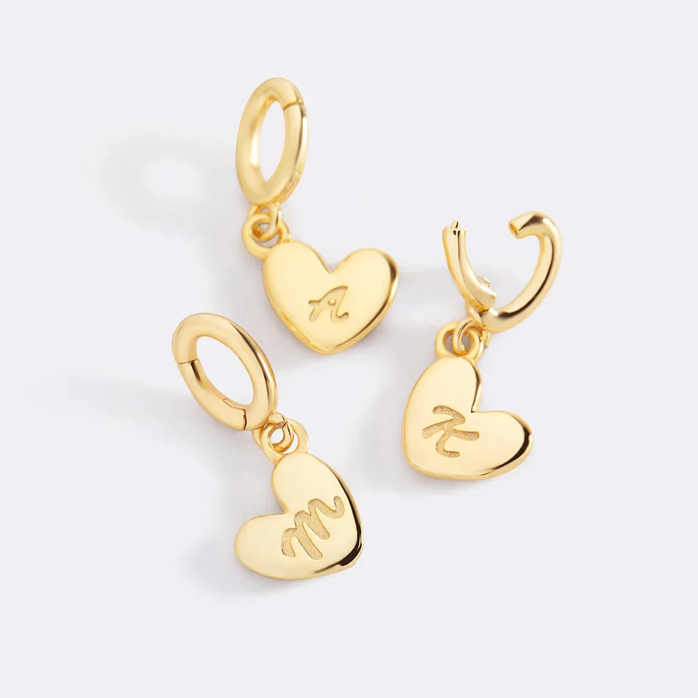 Dainty Heart Initial Charm - Image 6