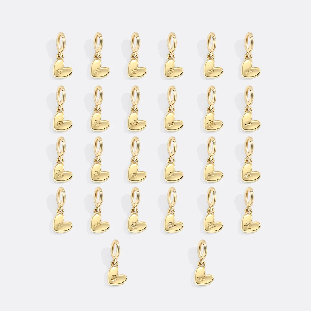 Dainty Heart Initial Charm - Image 7