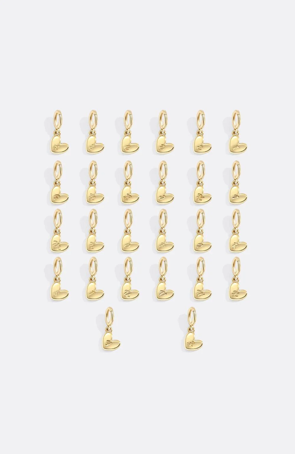 Dainty Heart Initial Charm - Image 9