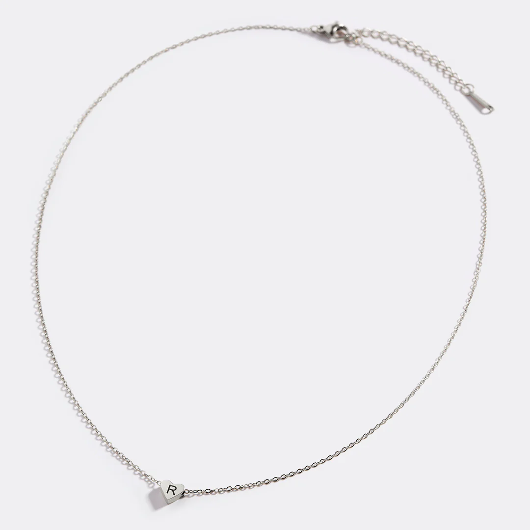Dainty Heart Initial Necklace - Image 15