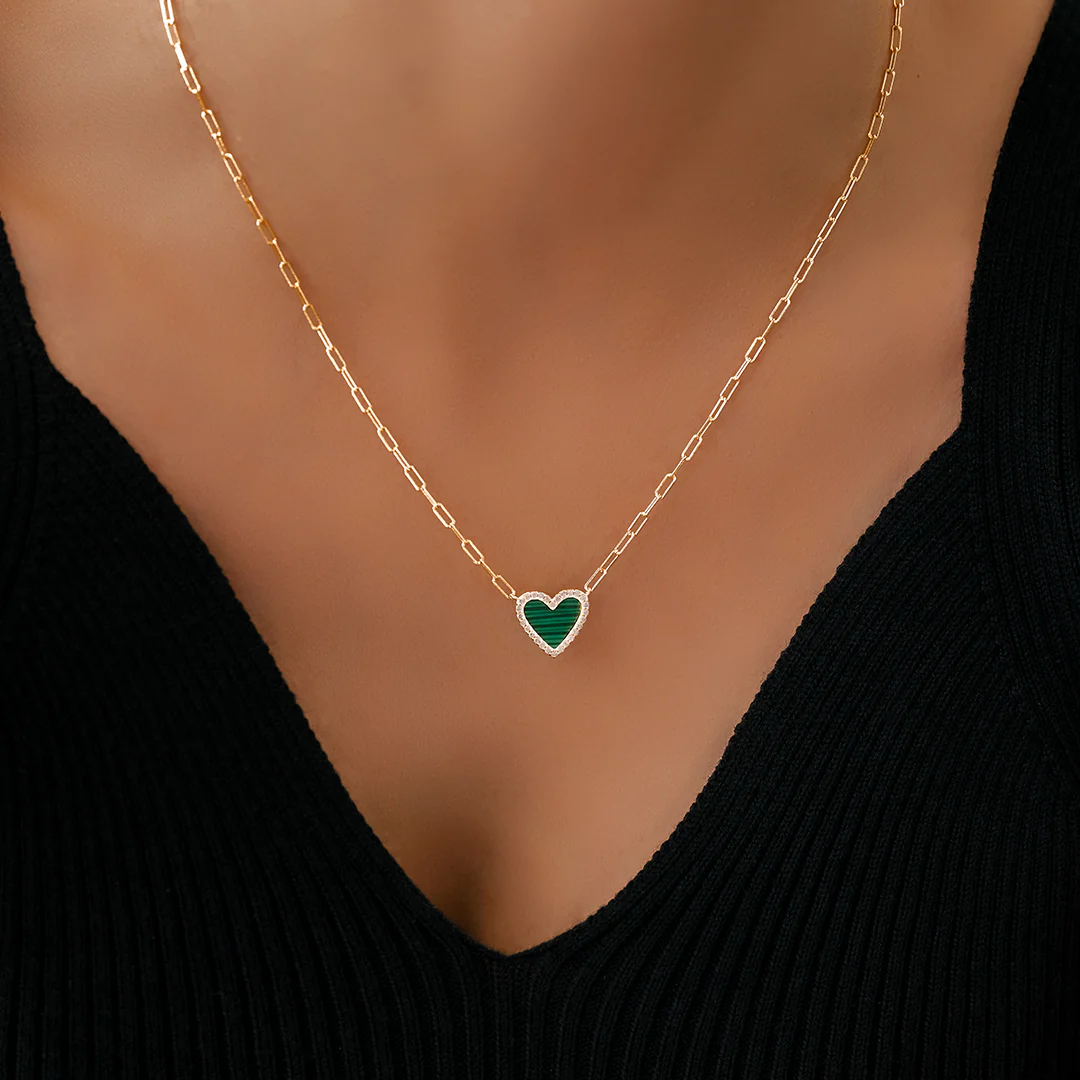 Dainty Heart Paperclip Necklace - Image 14
