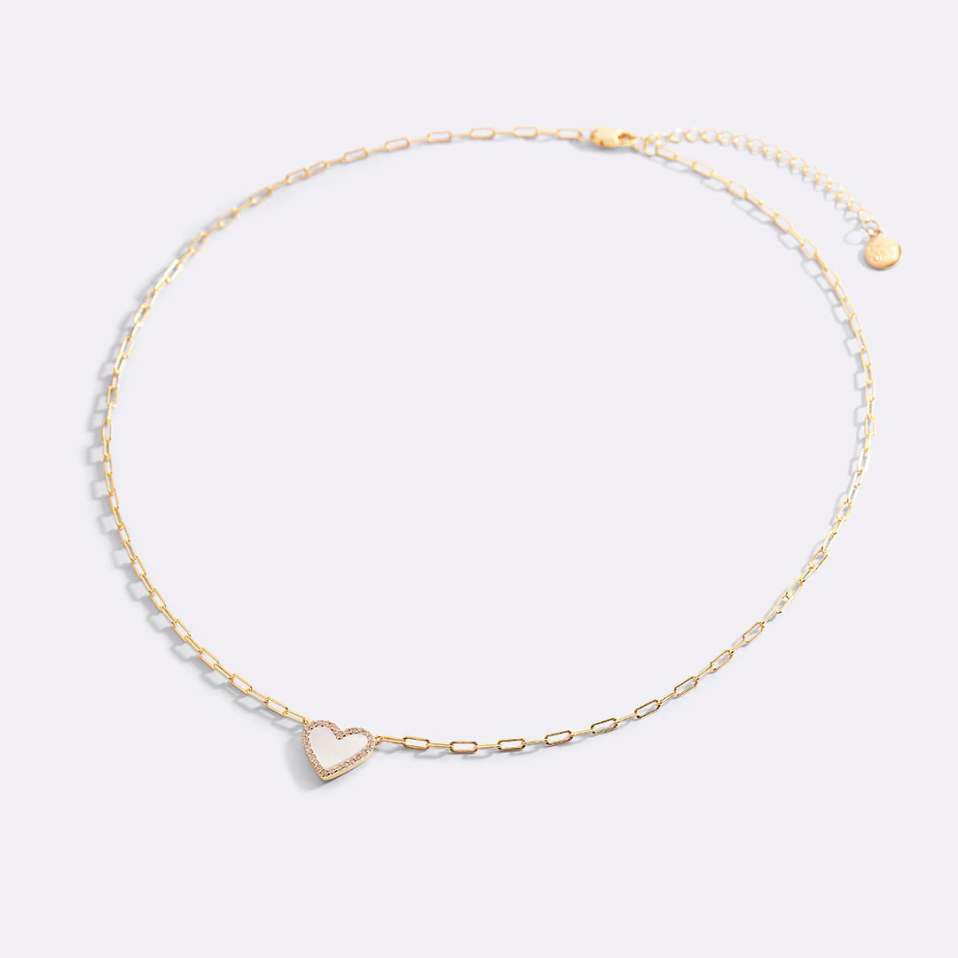 Dainty Heart Paperclip Necklace - Image 19