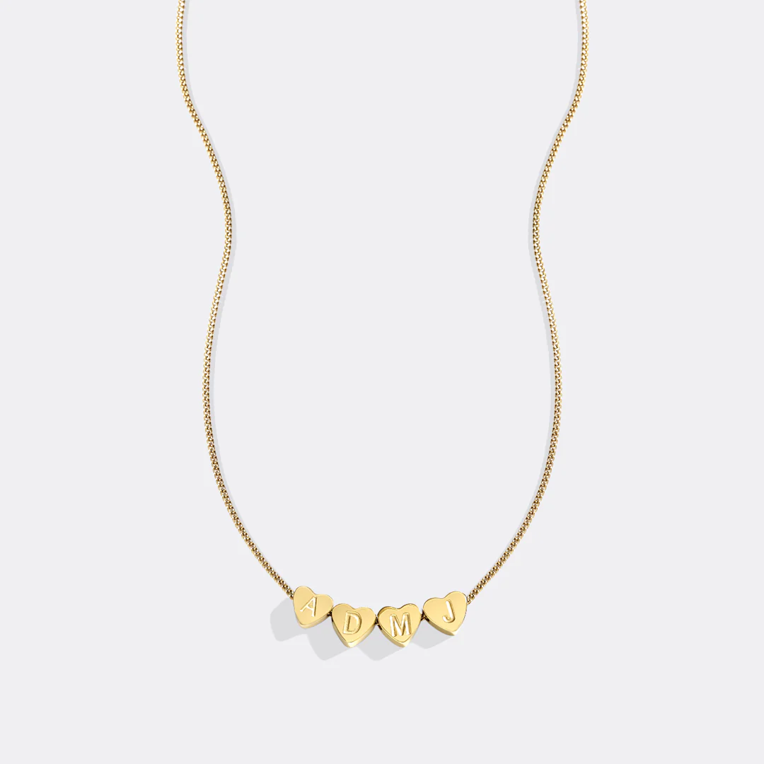 Dainty Heart Stacking Initial Necklace - Image 12