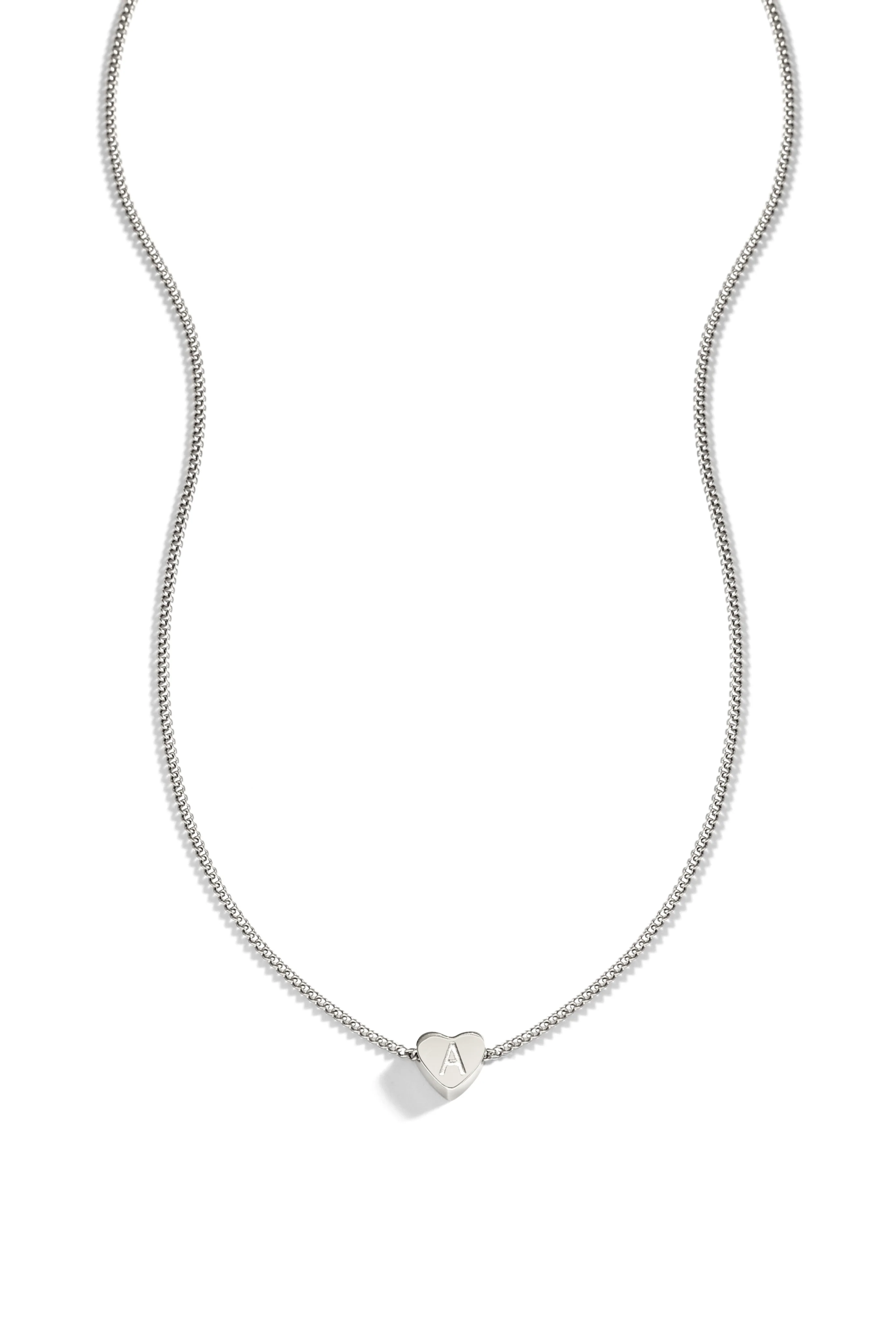 Dainty Heart Stacking Initial Necklace - Image 17