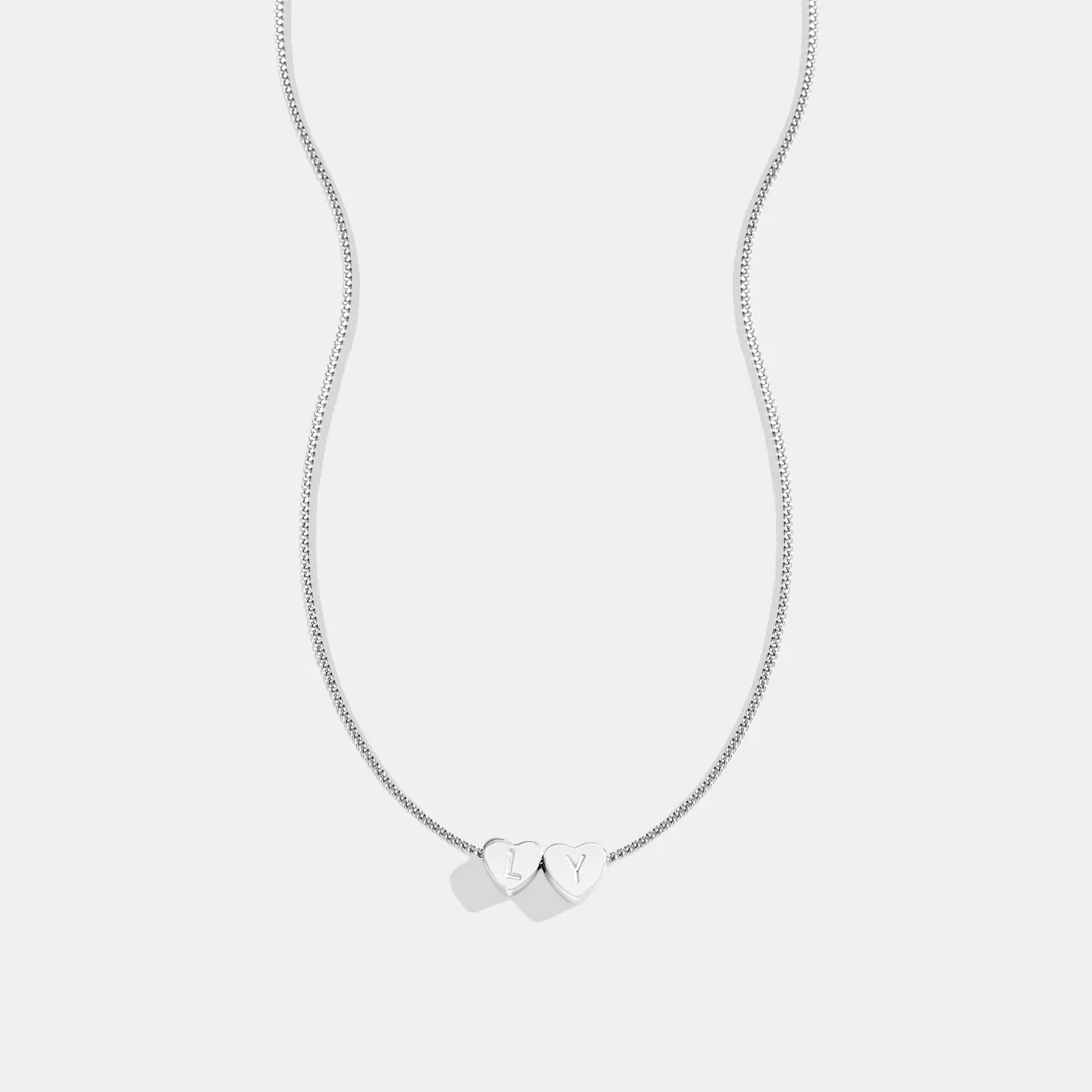 Dainty Heart Stacking Initial Necklace - Image 18