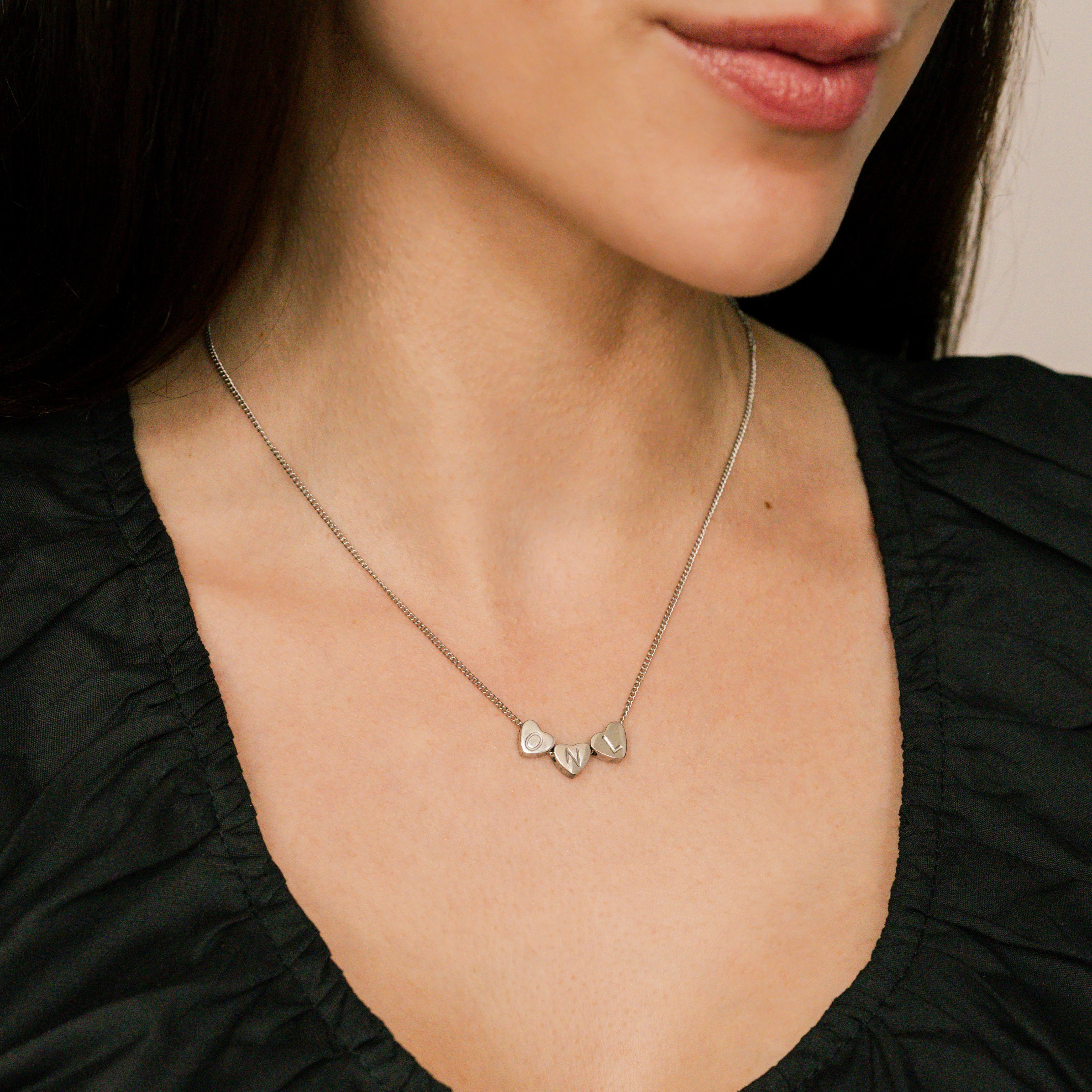 Dainty Heart Stacking Initial Necklace - Image 27
