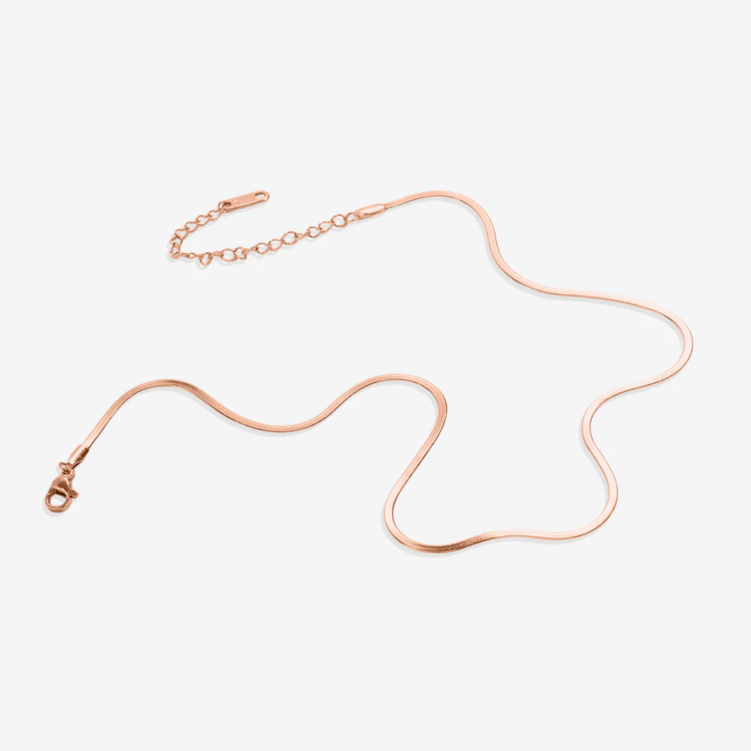 Dainty Herringbone Chain Necklace - Image 10