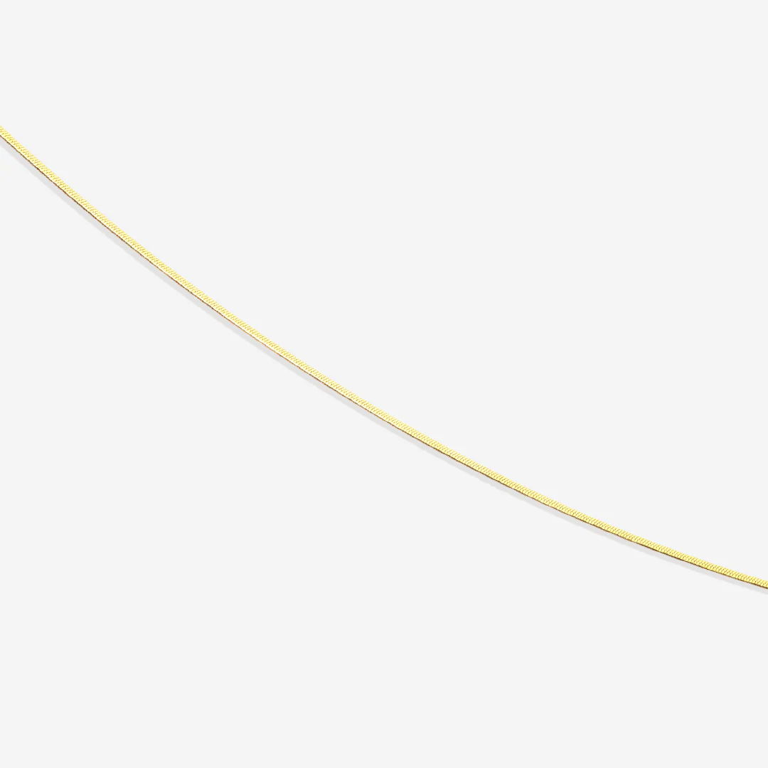 Dainty Herringbone Chain Necklace - Image 6