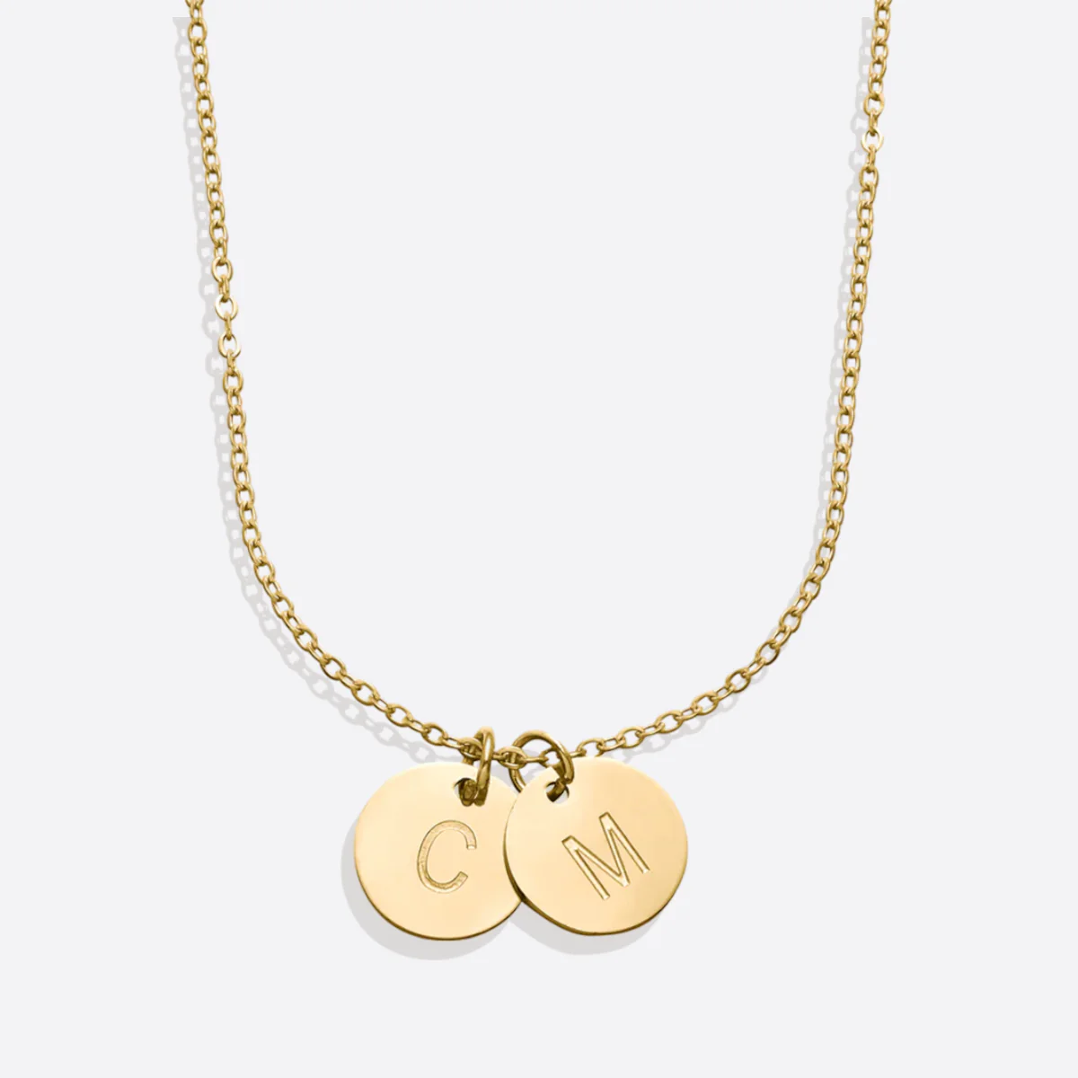 Dainty Disc Initial Necklace - Image 13