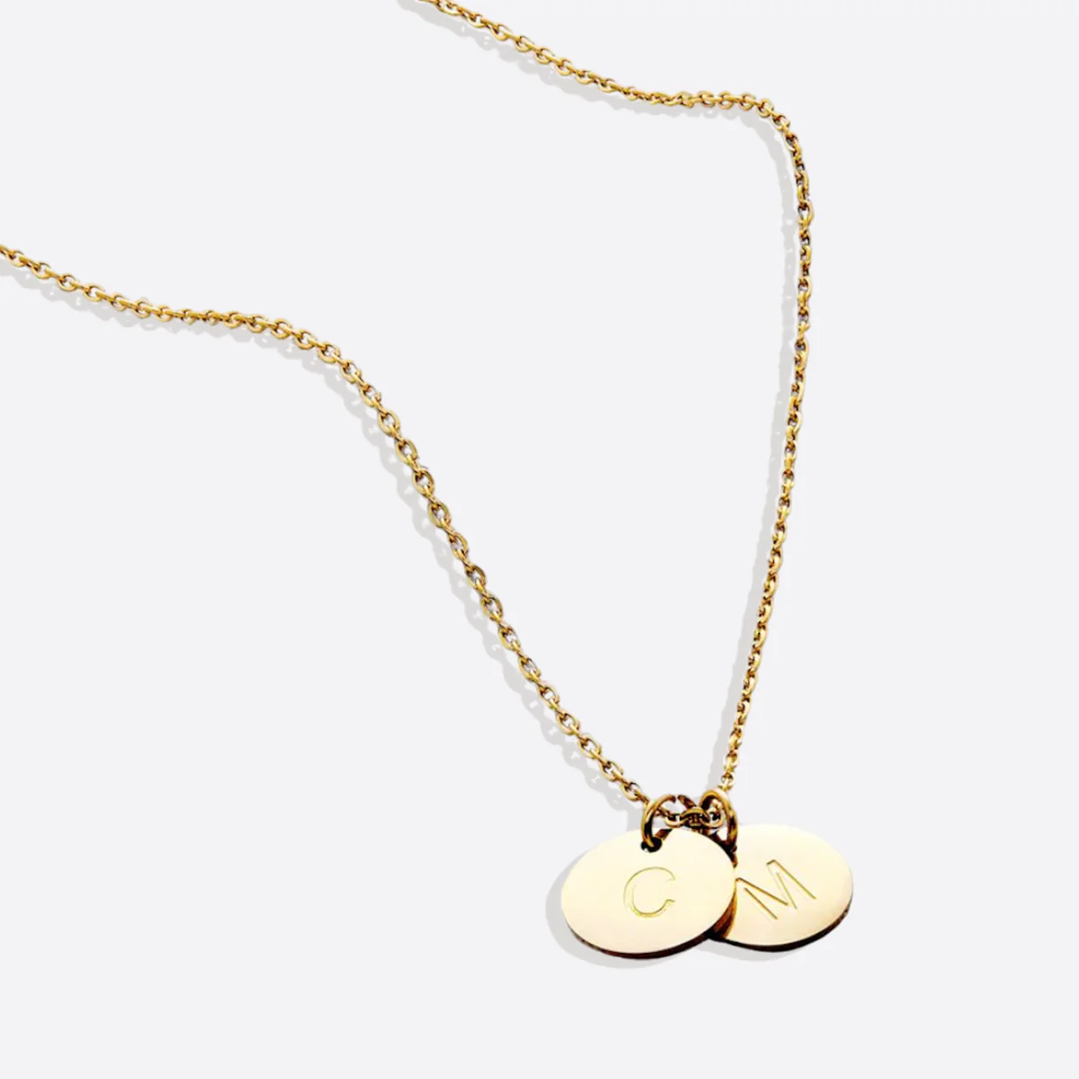 Dainty Disc Initial Necklace - Image 20