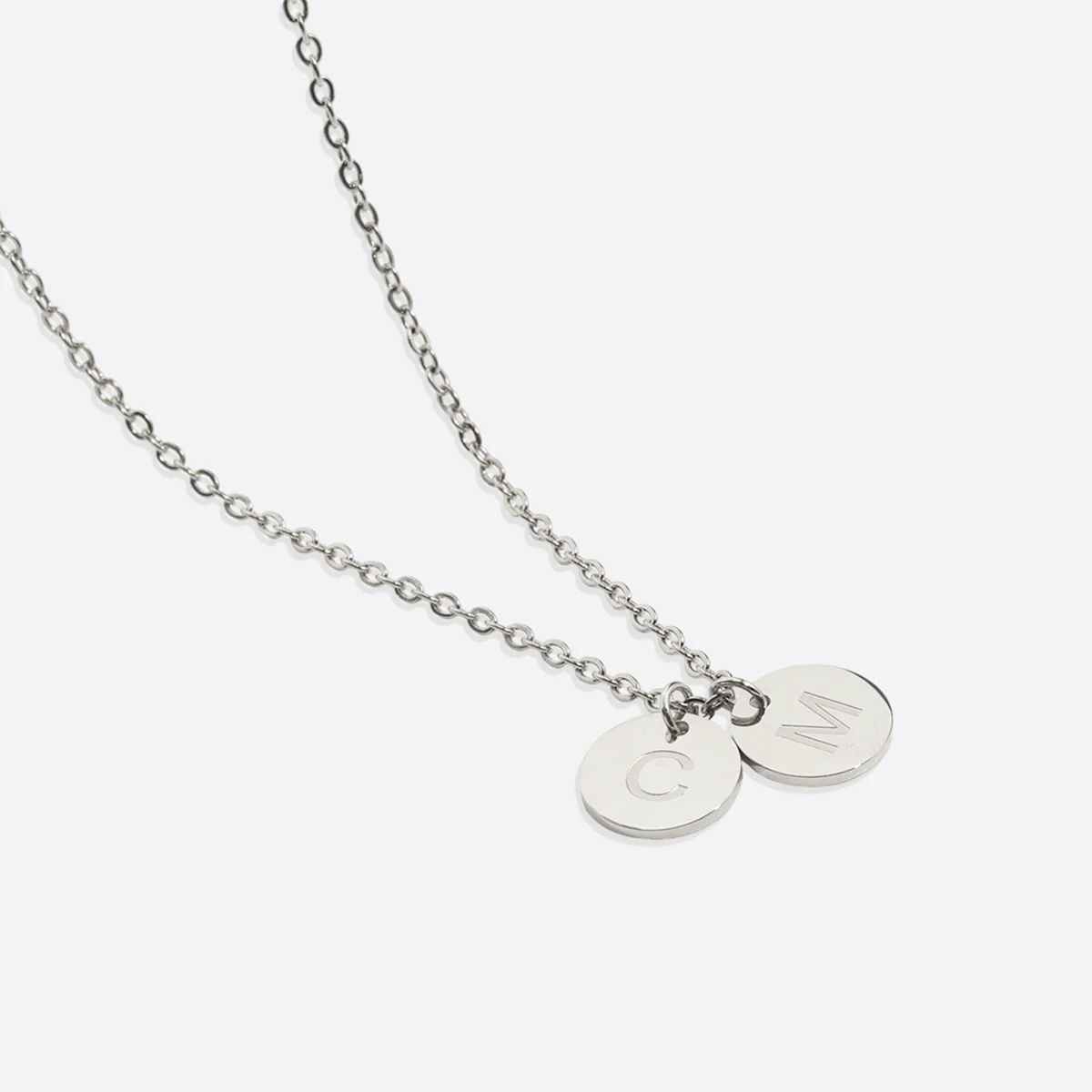 Dainty Disc Initial Necklace - Image 27