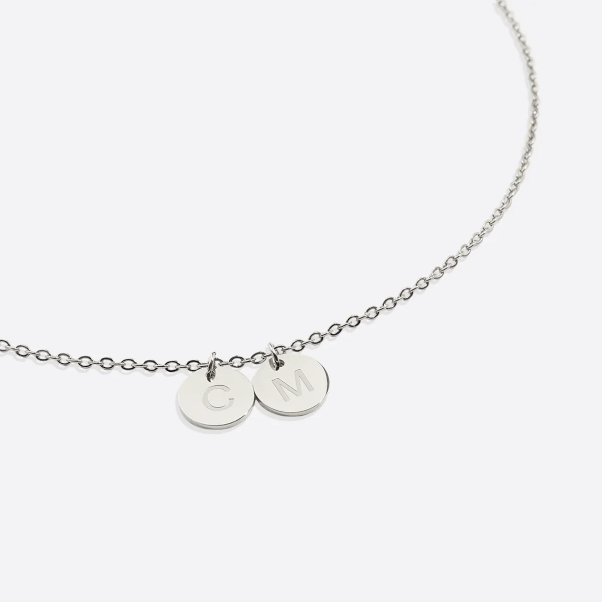 Dainty Disc Initial Necklace - Image 29
