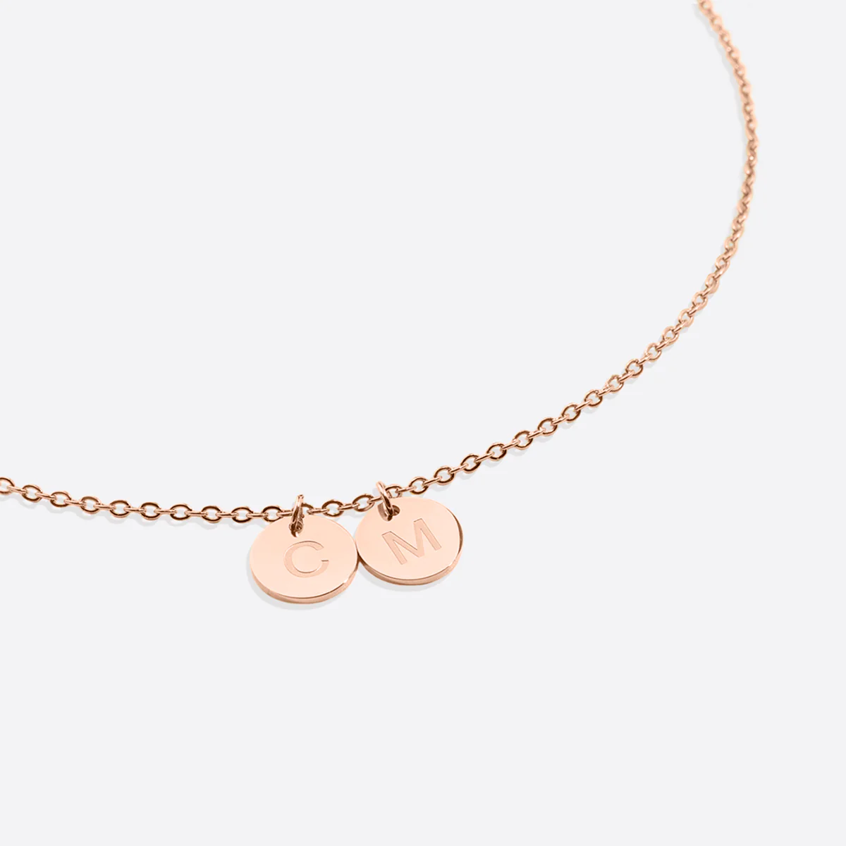 Dainty Disc Initial Necklace - Image 30