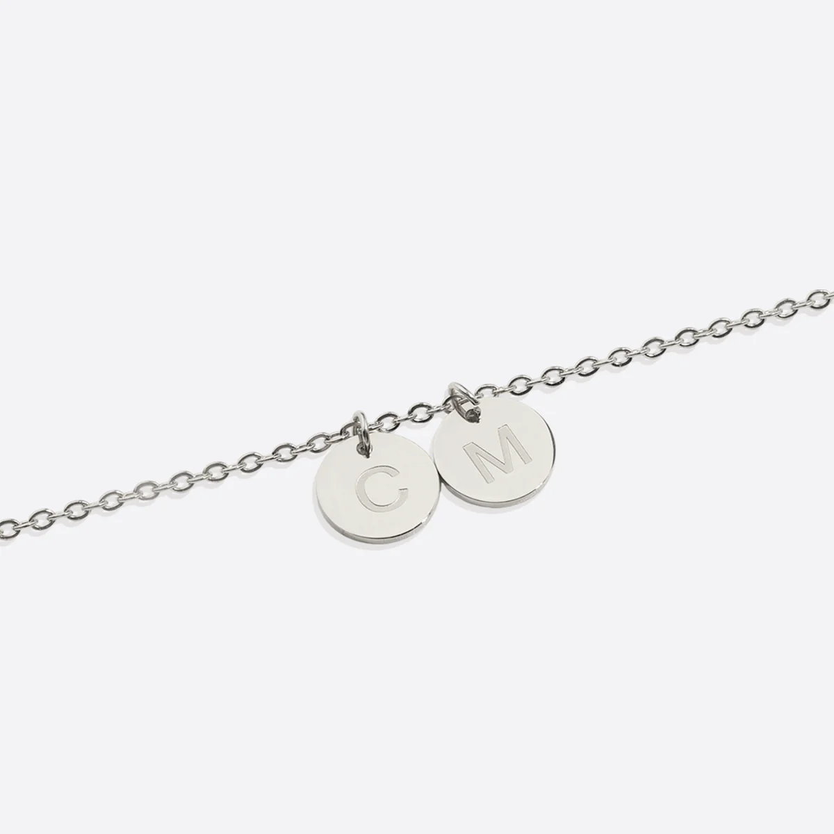 Dainty Disc Initial Necklace - Image 32