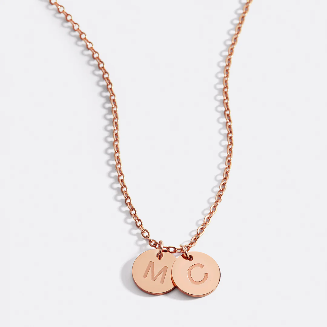 Dainty Disc Initial Necklace - Image 49