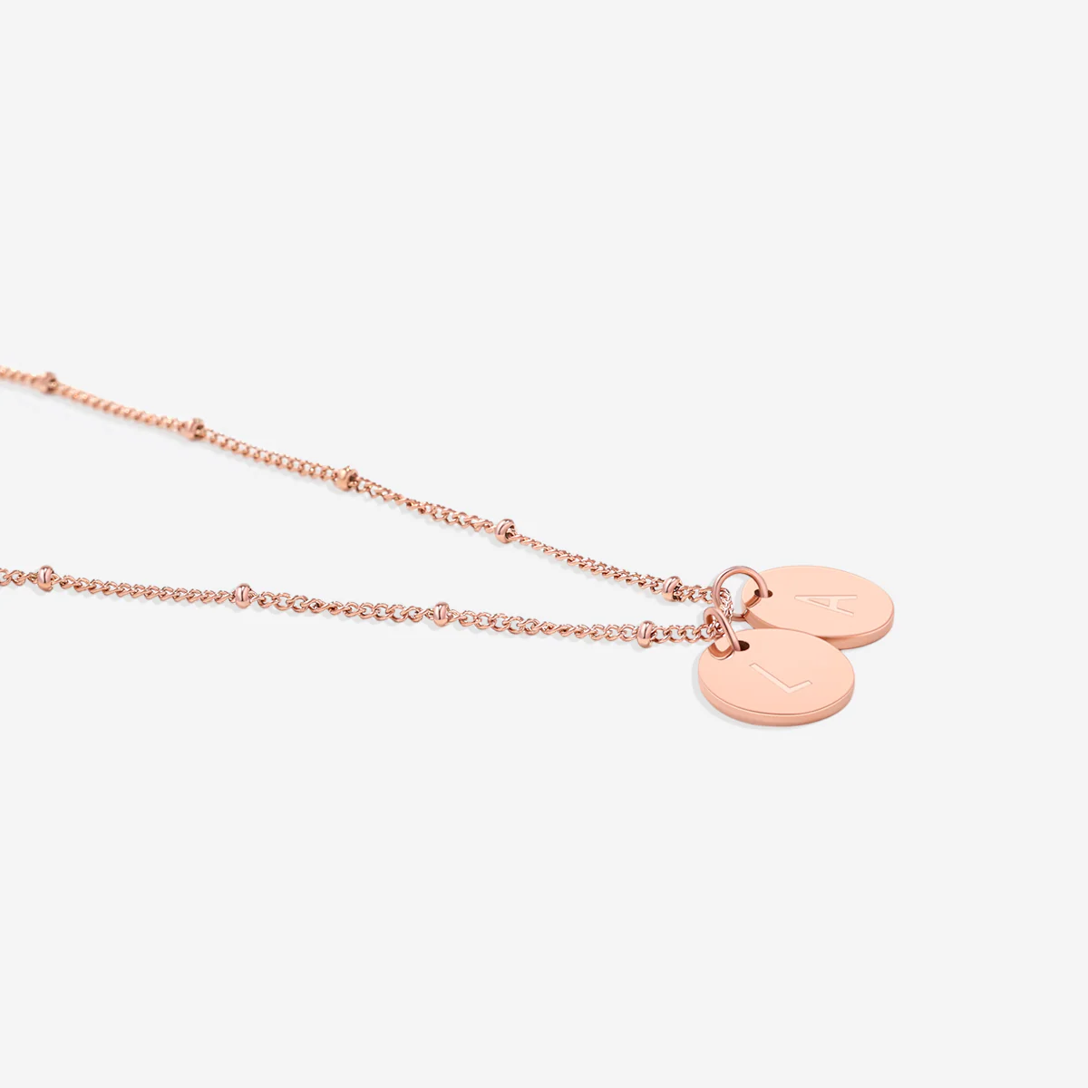 Dainty Disc Initial Necklace - Image 52